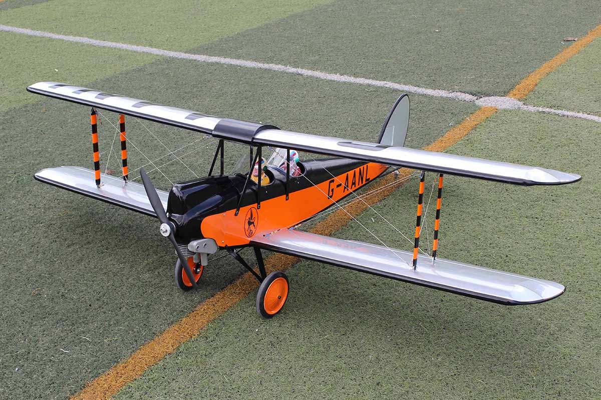 DH-60 Gipsy Moth 1,7m Oranžová/Černá | pkmodelar.cz