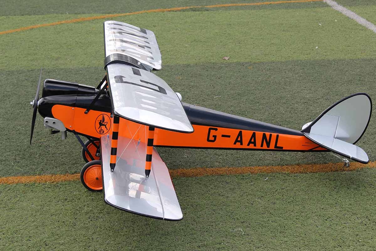 DH-60 Gipsy Moth 1,7m Oranžová/Černá | pkmodelar.cz