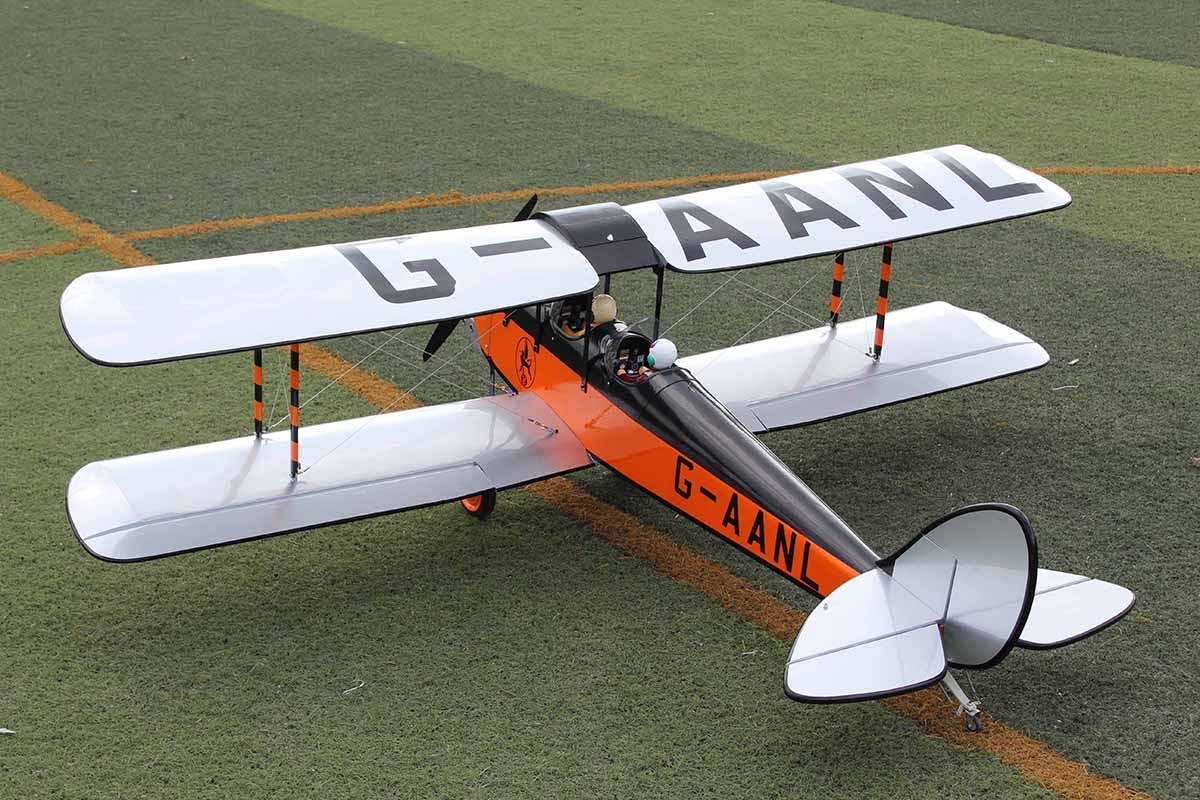 DH-60 Gipsy Moth 1,7m Oranžová/Černá | pkmodelar.cz