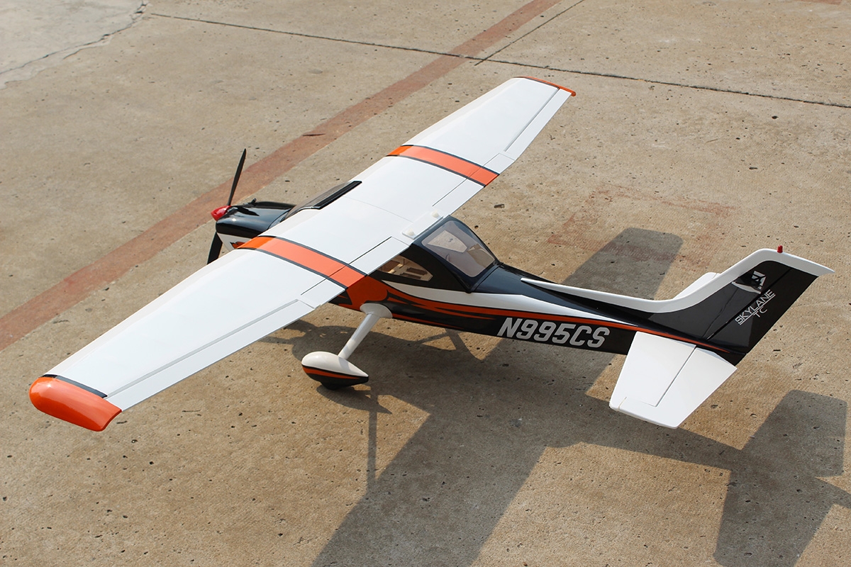 Cessna Skylane T 182 1,75m Černo/Oranžová | pkmodelar.cz