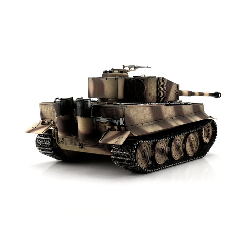 TORRO tank PRO 1/16 RC Tiger I pozdní verze pouštní kamufláž - infra IR - kouř z hlavně | pkmodelar.cz