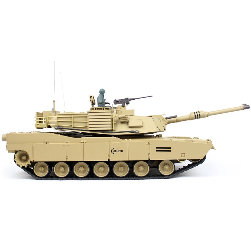 TORRO tank 1/16 RC M1A Abrams písečná kamufláž - IR (kovové pásy) | pkmodelar.cz