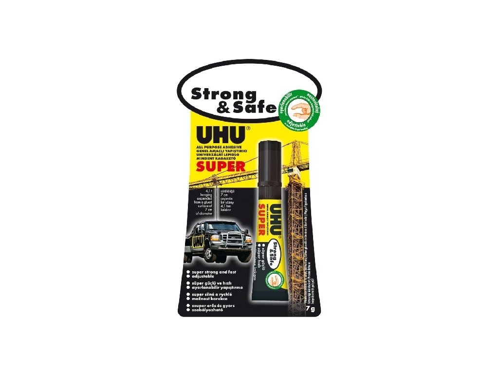 UHU Strong & Safe 7ml/g bezzápachové vteř. lepidlo | pkmodelar.cz