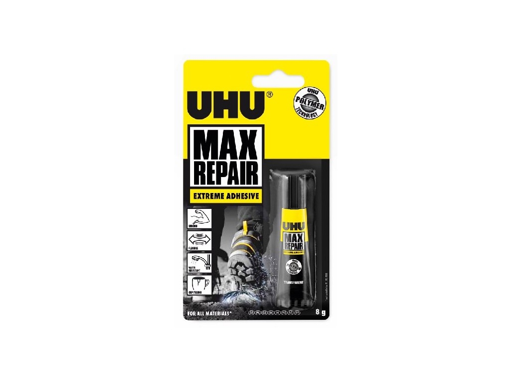 UHU MAX REPAIR 8g čiré pružné lepidlo | pkmodelar.cz