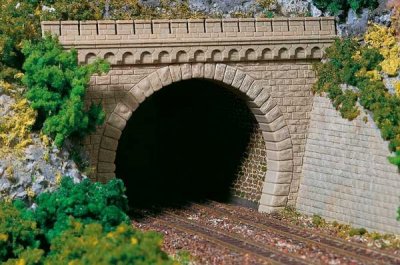 Auhagen 11343 Portály tunelu pro dvě koleje (2 ks) HO