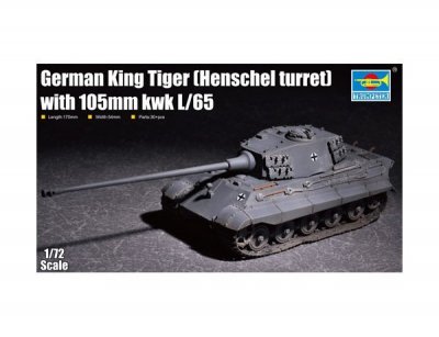 Plastikový model tanku Trumpeter 07160 German King Tiger (Henschel turret) with 105mm kwk L/65 1:72