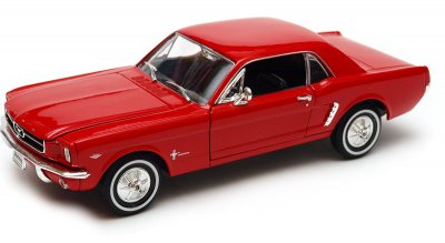 Model auta Welly Ford 1964 Mustang Coupe (červená) 1:24