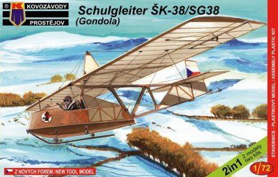 Plastikový model letadla KPM0026 Schulgleiter ŠK-38/SG38 "Gondola" (2v1) 1:72