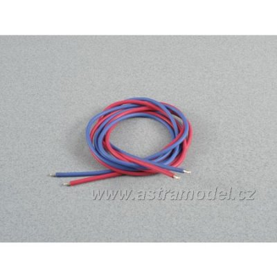 Kabel silikonový 2.0mm2 červený / modrý (1+1m)