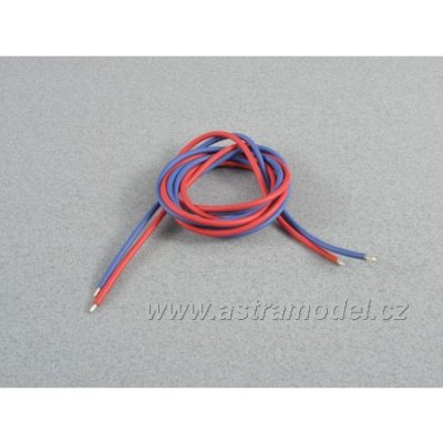 Kabel silikonový 2.5mm2 červený / modrý (1+1m)