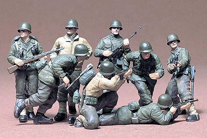 Plastikový model vojáků Tamiya 35048 U.S.Infantry Eur.Theater 1:35 | pkmodelar.cz