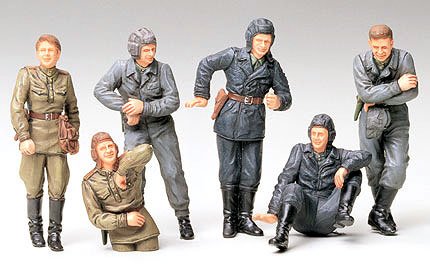 Plastikový model vojáků Tamiya 35214 Russian Army Tank Crew at Rest 1/35 | pkmodelar.cz