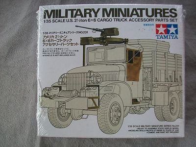 Plastikový model vojenské techniky Tamiya 35231 U.S. 2 1/2 Ton 6X6 Cargo Truck Accessory Parts Set 1/35