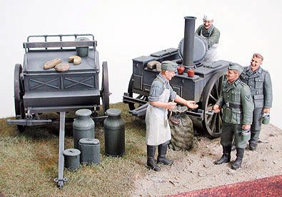 Plastikový model vojenské techniky Tamiya 35247 German Field Kitchen Scenery 1/35