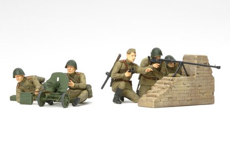 Plastikový model vojáků Tamiya 35306 Russian Anti-Tank Team 1/35 | pkmodelar.cz