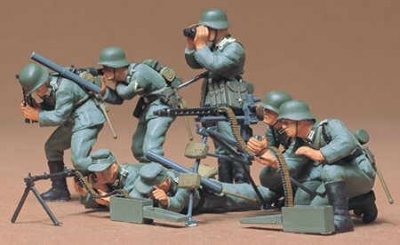 Plastikový model vojáků Tamiya 35038 German Machine Gun Troops 1:35