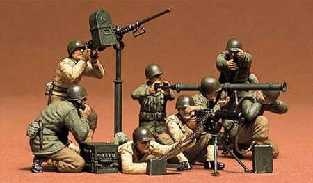 Plastikový model vojáků Tamiya 35086 US Gun and Mortar Team 1:35 | pkmodelar.cz