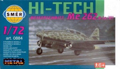 Plastikový model letadla Směr 0884 Messerschmitt Me 262 B 1:72