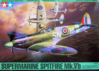 Plastikový model letadla Tamiya 61033 Supermarine Spitfire Mk.Vb 1:48