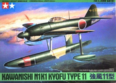 Plastikový model letadla Tamiya 61036 Kawanishi N1K1 Kyofu Type 11 1:48