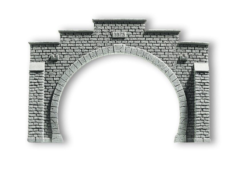 NOCH 48052 TT Tvrzená pěna - železniční portál kamenné kvádry dvoukolejný | pkmodelar.cz