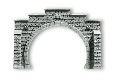 NOCH 48052 TT Tvrzená pěna - železniční portál kamenné kvádry dvoukolejný