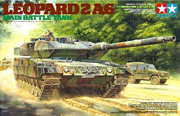 Plastikový model tanku Tamiya 35271 Leopard 2 A6 Main Battle Tank 1:35 | pkmodelar.cz