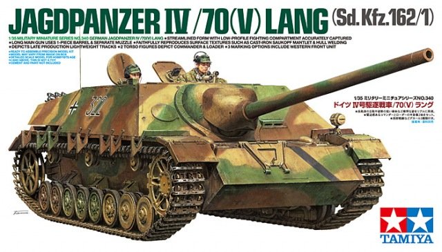 Plastikový model tanku Tamiya 35340 Jagdpanzer IV/70 (V) Lang (Sd.Kfz.162/1) 1:35 | pkmodelar.cz