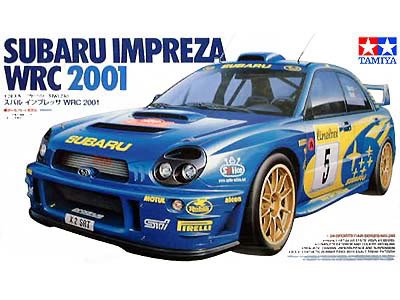 Plastikový model auta v měřítku 1:24 na slepování  Tamiya 24240 Subaru WRC 2001 1:24 | pkmodelar.cz