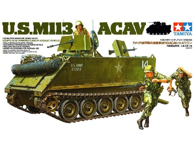 Plastikový model vojenské techniky Tamiya 35135 U.S. M113 ACAV 1:35 | pkmodelar.cz