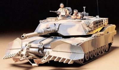Plastikový model tanku Tamiya 35158 M1A1 Abrams w/Mine Plow 1/35 | pkmodelar.cz