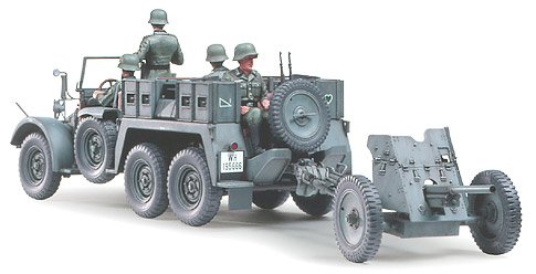 Plastikový model vojenské techniky Tamiya 35259 Krupp Protze 1 ton (6x4) Kfz.69 TOWING TRUCK with 3.7cm Pak 1:35 | pkmodelar.cz