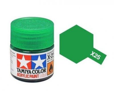 Akrylová barva Tamiya X-25 Clear Green 10ml