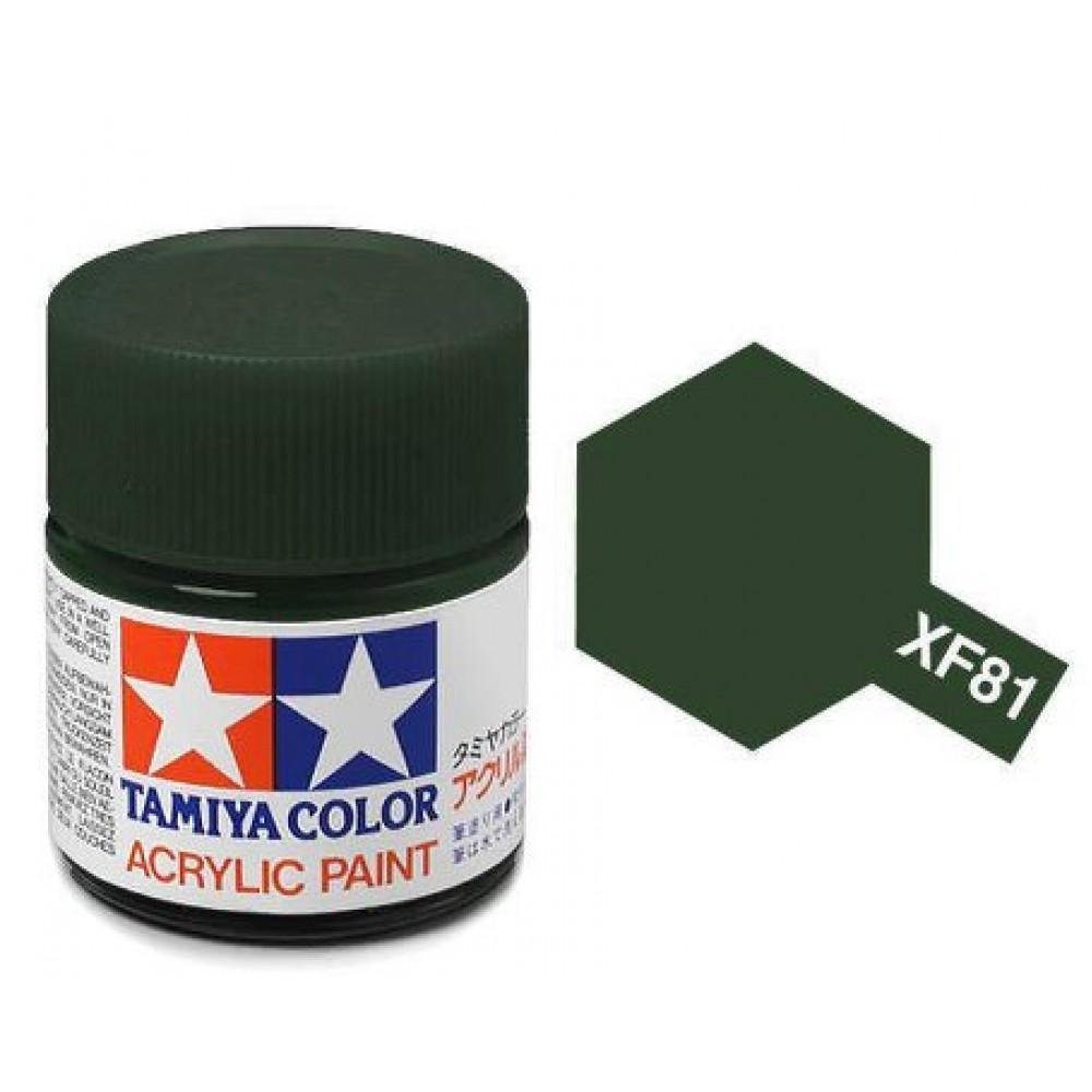 Akrylová barva Tamiya XF-81 Dark Green 2 RAF 10ml | pkmodelar.cz