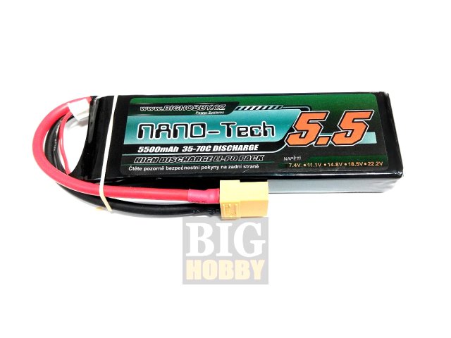 Lipol NANO Tech 5500mAh 2S 35C | pkmodelar.cz