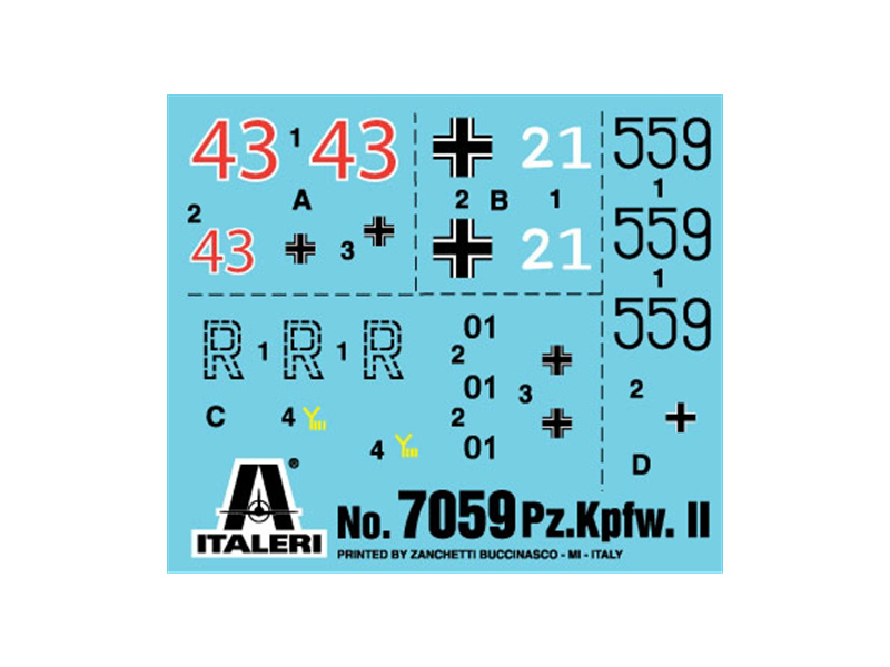 Plastikový model tanku Italeri 7059 Pz.Kpfw. II Ausf. F (1:72) | pkmodelar.cz