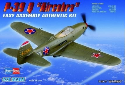 Plastikový model letadla Hobby Boss 80240 P-39 Q Aircobra 1:72 | pkmodelar.cz