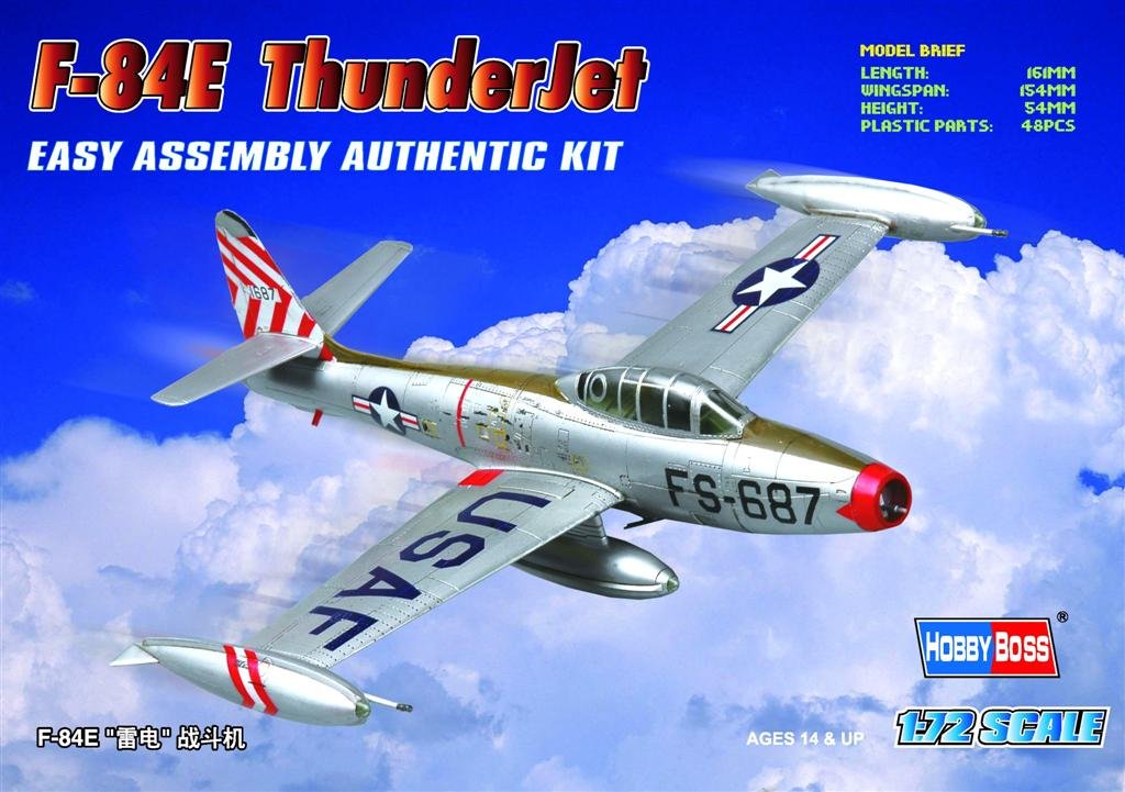 Plastikový model letadla Hobby Boss 80246 F-84E ThunderJet 1:72 | pkmodelar.cz