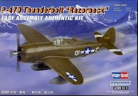 Plastikový model letadla Hobby Boss 80283 P-47D Thunderbolt Razorback 1:72 | pkmodelar.cz