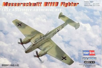 Plastikový model letadla Hobby Boss 80292 Messerschmitt Bf110 Fighter 1:72