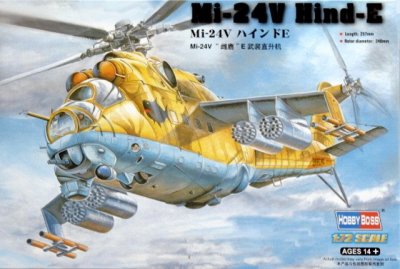 Plastikový model vrtulníku Hobby Boss 87220 Mi-24V Hind-E 1:72