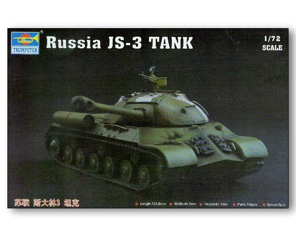 Plastikový model tanku Trumpeter 07227 Russian JS-3 1:72 | pkmodelar.cz