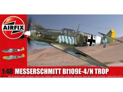 Plastikový model letadla Airfix A05122A Messerschmitt Bf109E-4/N Tropical (1:48)