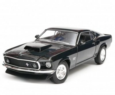 Model auta Welly Ford 1969 Mustang Boss 429 (černá) 1:24