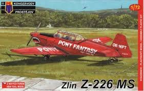 Plastikový model letadla KPM0005 Zlin Z-226MS 1:72 | pkmodelar.cz