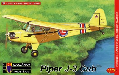 Plastikový model letadla KPM0042 Piper J-3 Cub 1:72