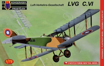 Plastikový model letadla KPM0071 Luft-Verkehrs-Gesellschaft LVG C.VI 1:72 | pkmodelar.cz