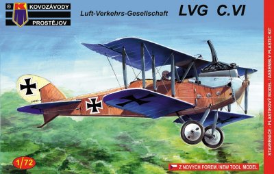 Plastikový model letadla KPM0072 LVG C.VI Luft-Verkehrs-Gesellschaft 1:72