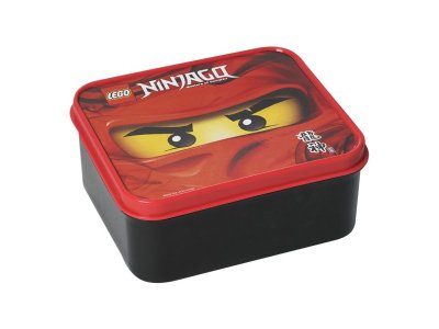 LEGO box na svačinu 160x140x65mm - Ninjago červený