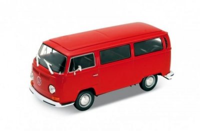 Model auta Welly VW BUS T2 1972 (červená) 1:24